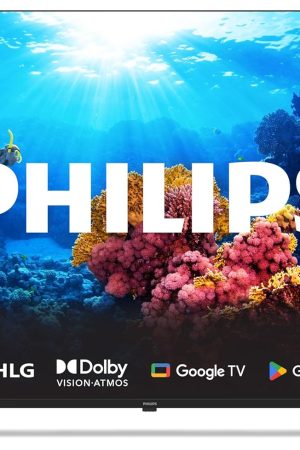 فيليبس تلفزيون جوجل 55 بوصة (موديل جديد 2025-26) 4K UHD | مساعد جوجل | جوجل كاست | HDR | HLG | ام اي ام سي | صوت دولبي | محتوى جوجل العالمي | 55PUT7390